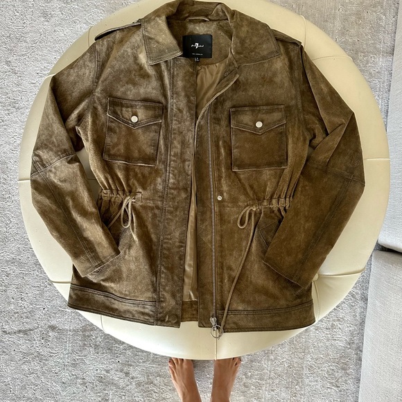 7 For All Mankind Suede Jacket - Picture 2 of 6